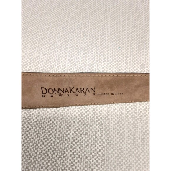 Donna Karan Vintage Large Belt Genuine Caiman Crocodile Brown Made In Italy Rare main image 7